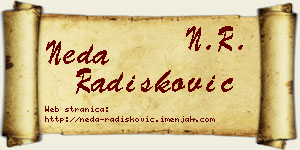 Neda Radišković vizit kartica